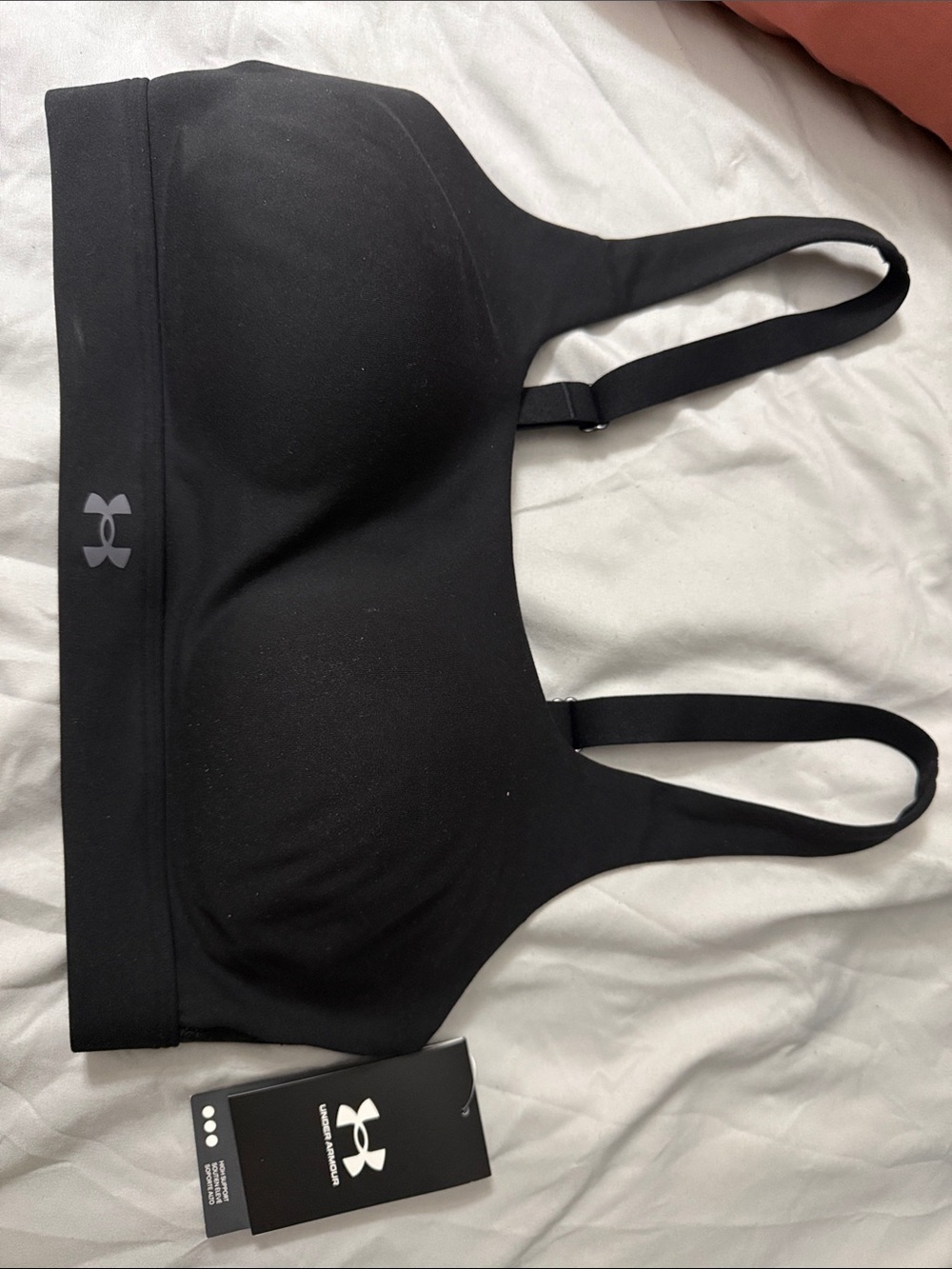 Under Armour Black Adjustable-Strap Wireless Sports Bra